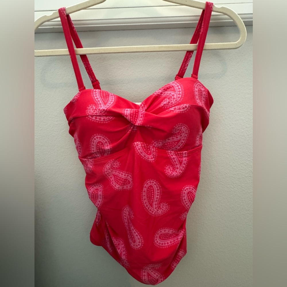 Pink Paisley Boden Tankini Top Size 10